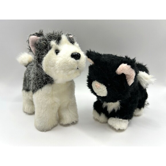 American Girl Doll Pets Lot of 2 Husky Dog Pepper and Cat Licorice Posable - Picture 1 of 16